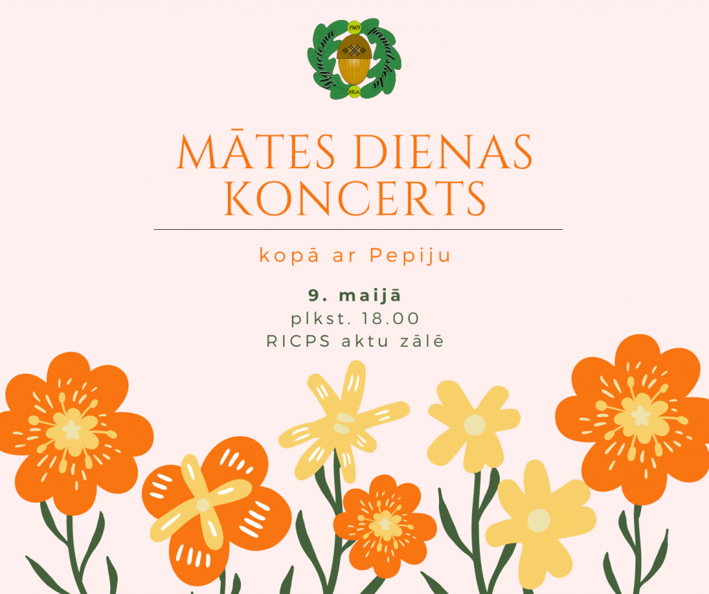 Mātes dienas koncerts kopā ar Pepiju. 9. maijā, plkst. 18.00 Rīgas Iļģuciema pamatskolas aktu zālē
